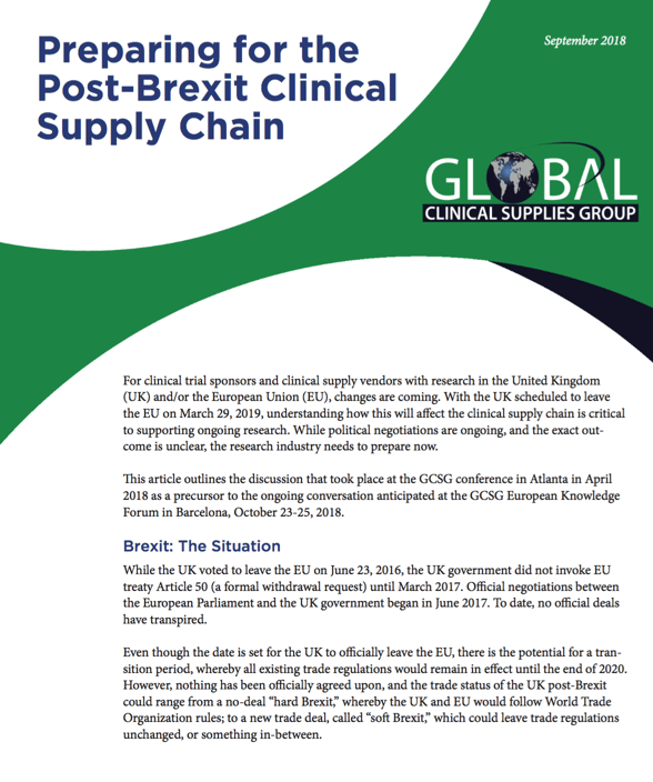 GCSG White Paper Brexit 